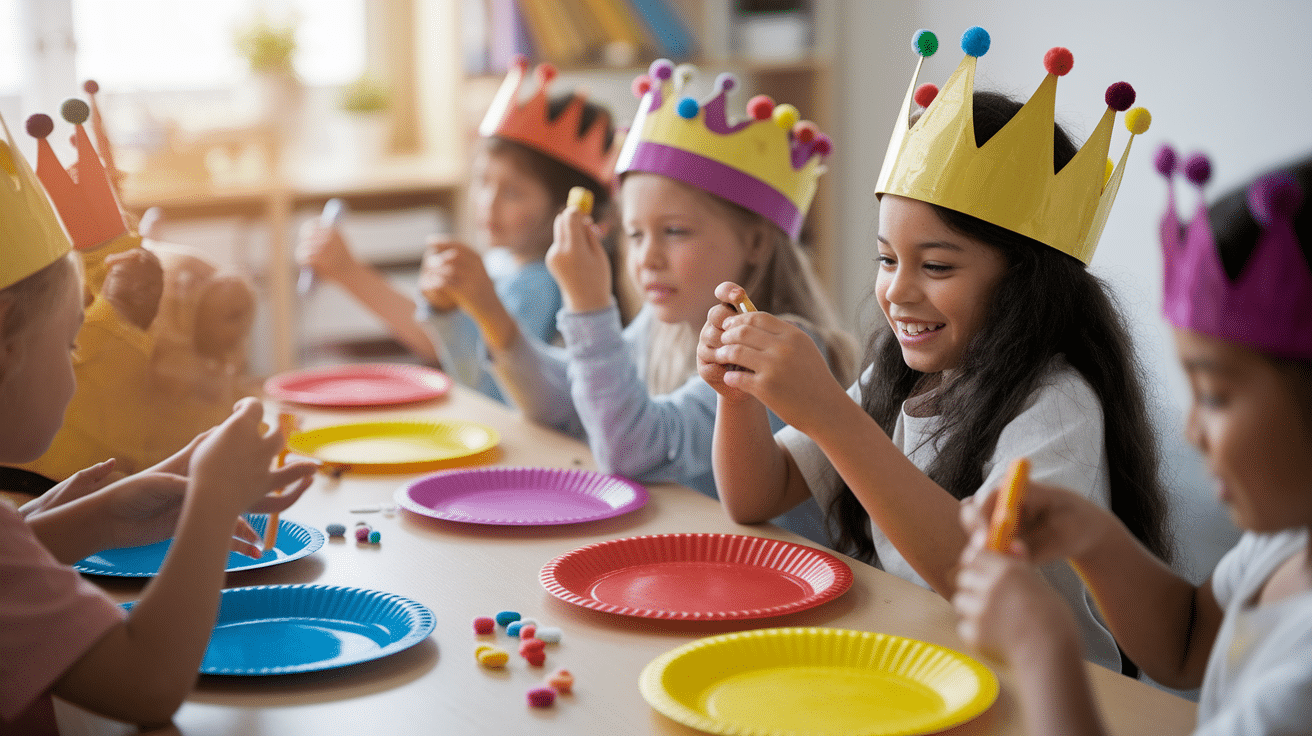 Paper Plate Crowns

