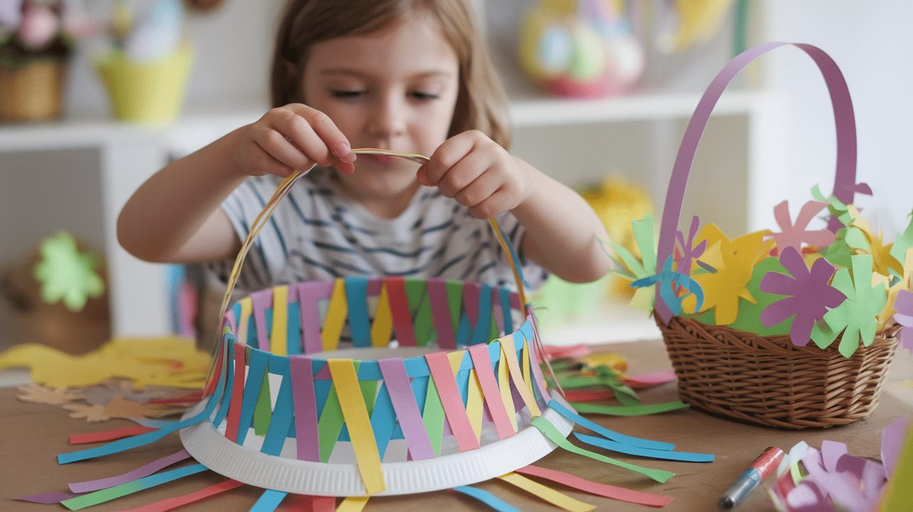 Paper Plate Easter Basket