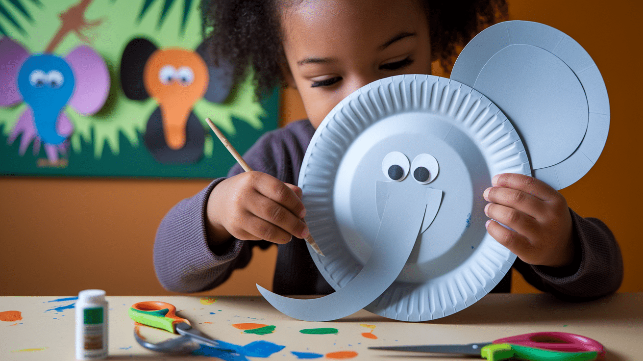 Paper Plate Elephant

