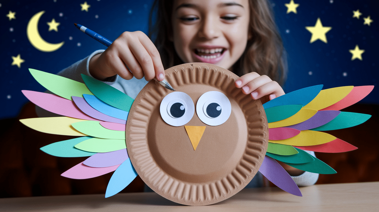 Paper Plate Owl
