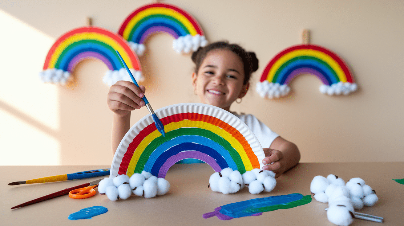 Paper Plate Rainbow
