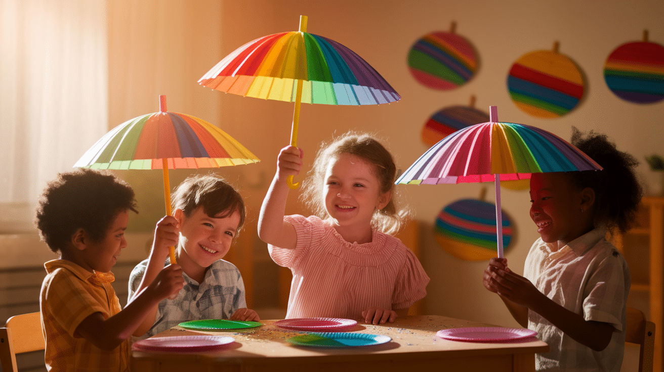 Paper Plate Umbrella