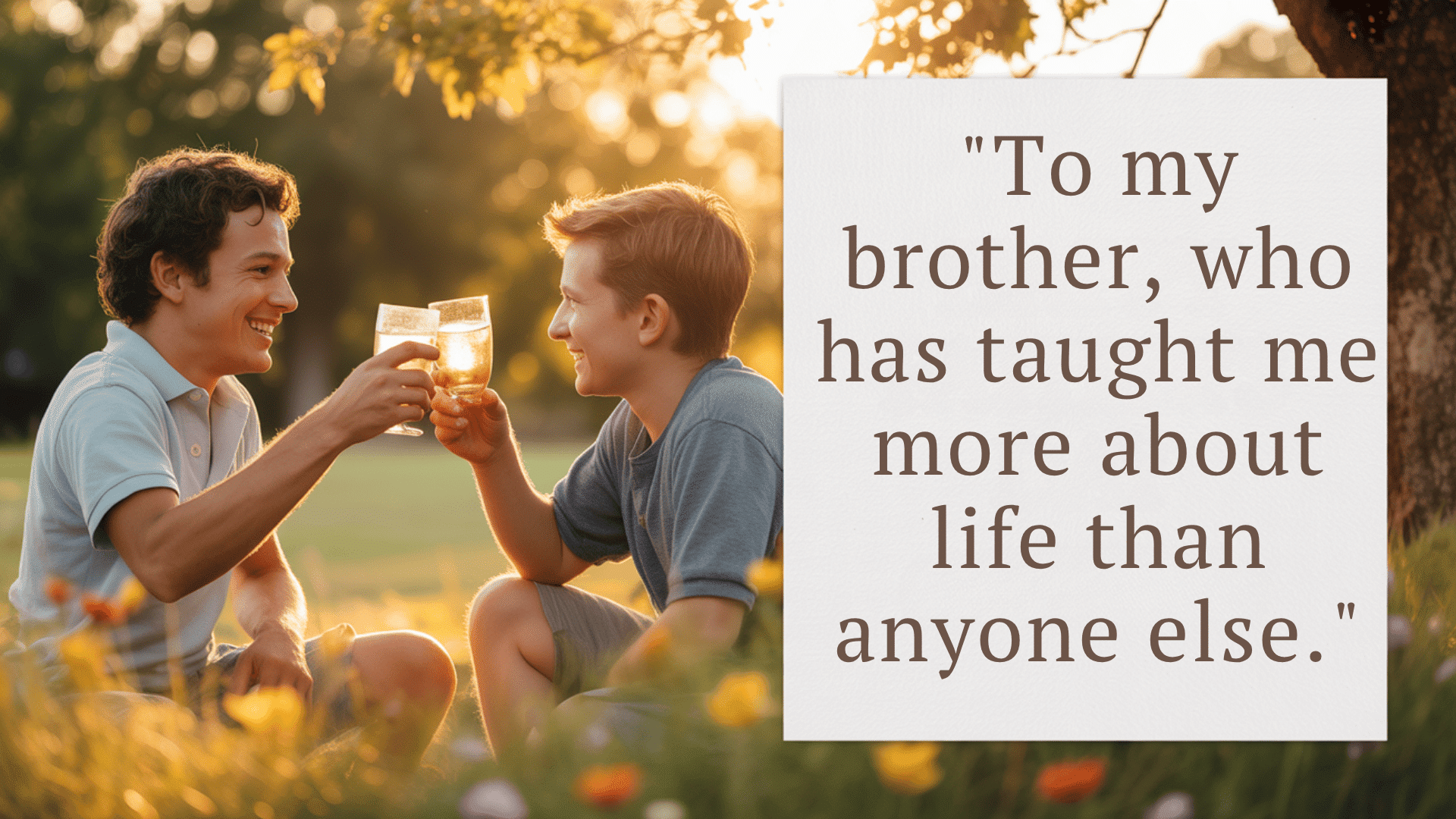 Special Moments and Occasions Brother Quotes