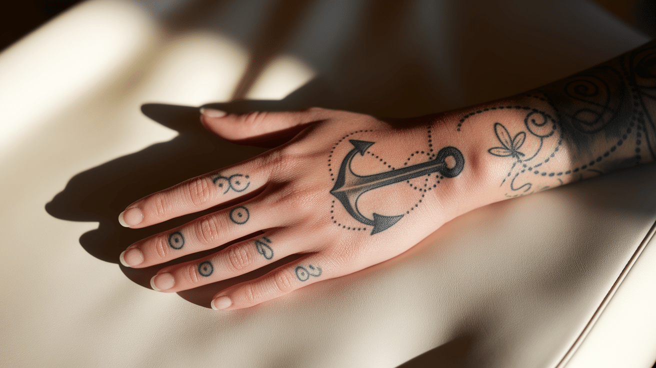 Traditional Anchor and Hook Motifs
