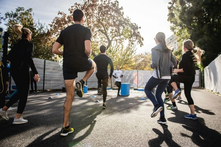 people doing exercise