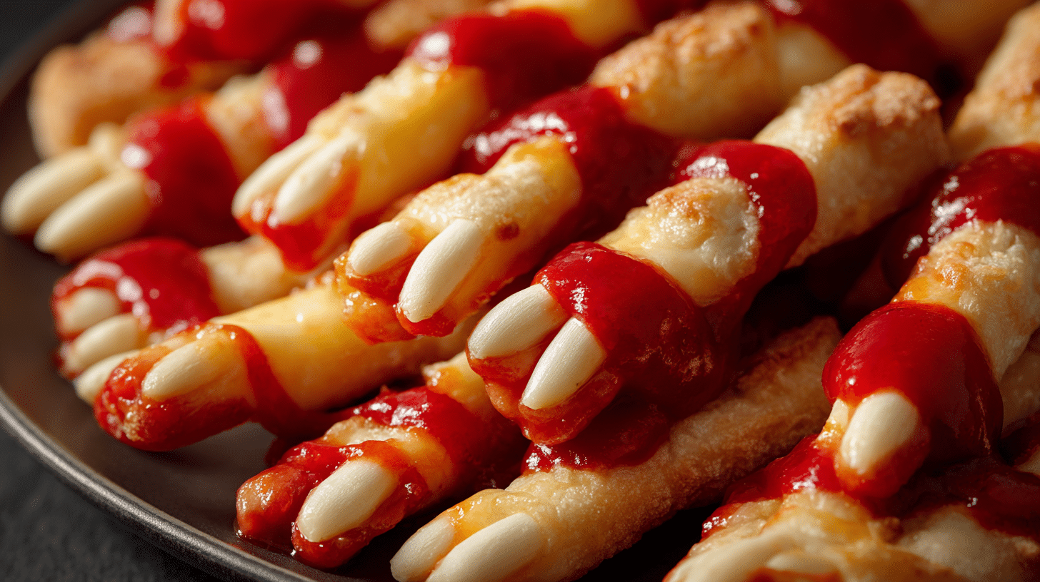Bloody Cheese Fingers Hallowee Appetizer