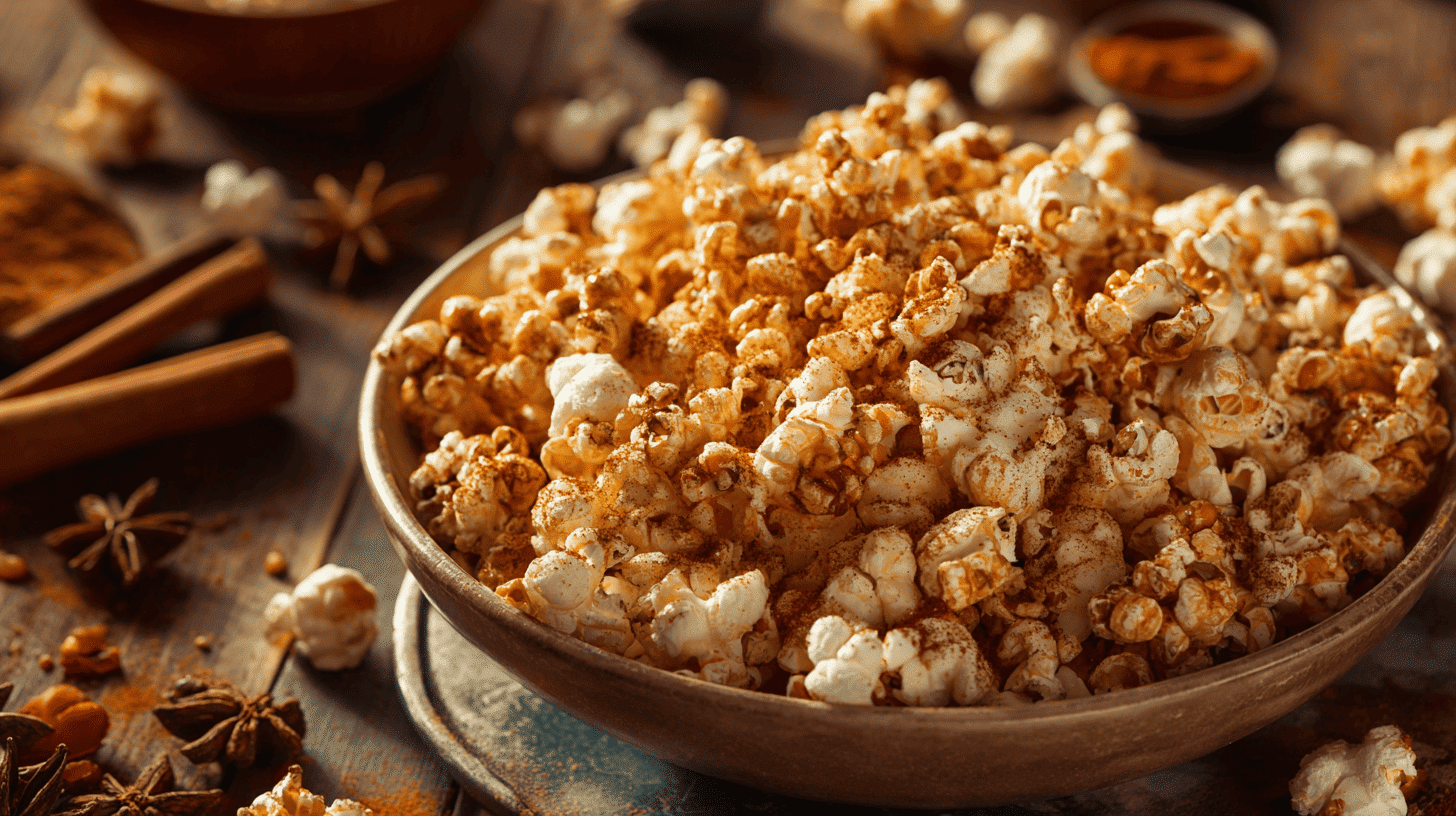 Pumpkin Spice Popcorn Halloween Treat