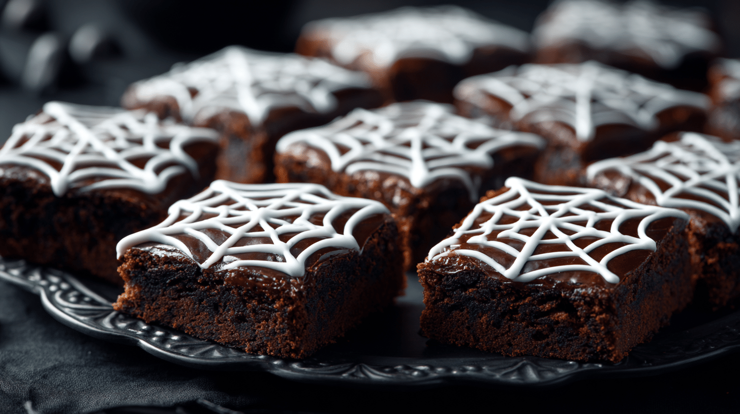 Spiderweb Brownies Halloween Treat