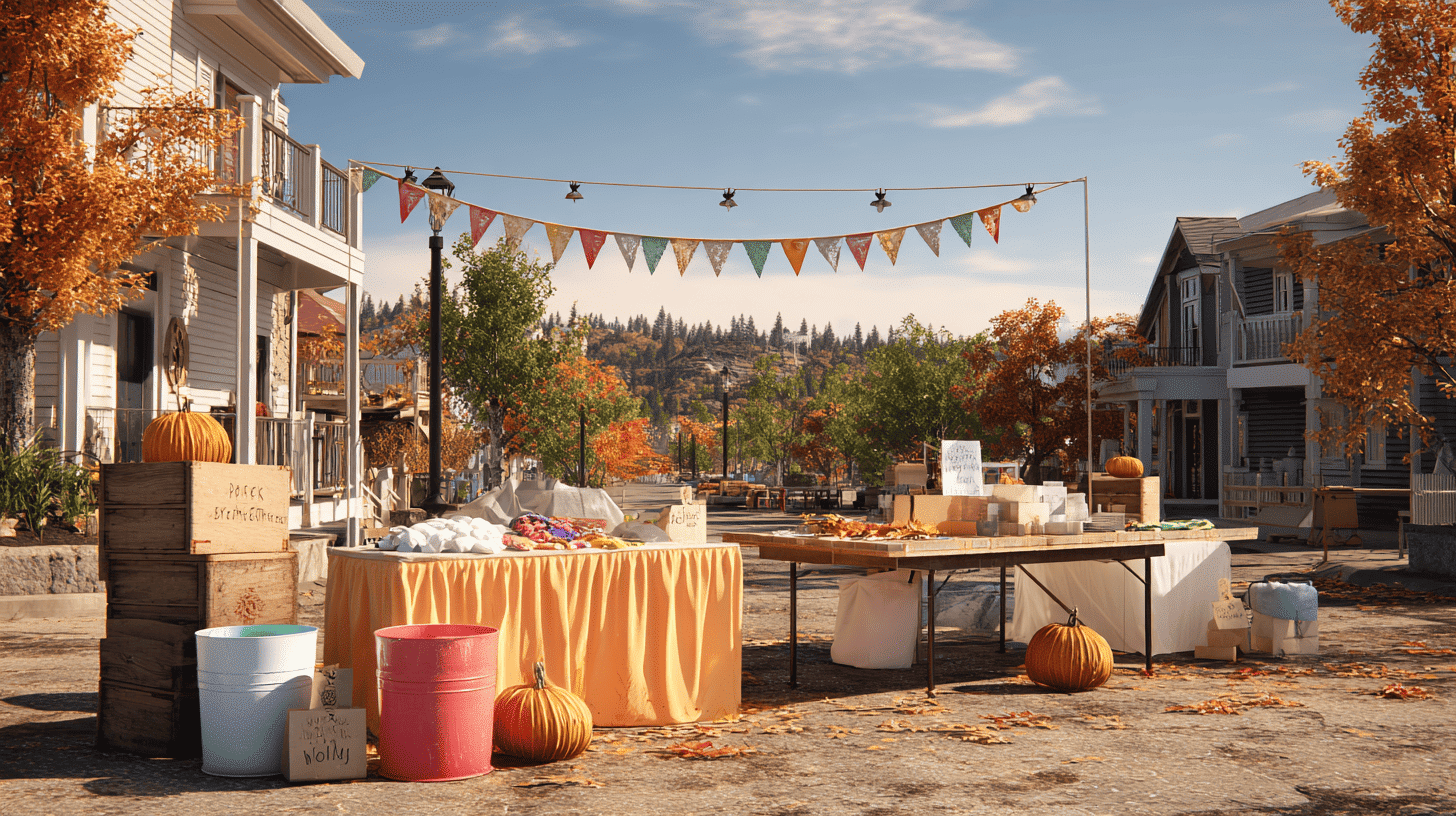 Autumn Community Volunteering Event Setup