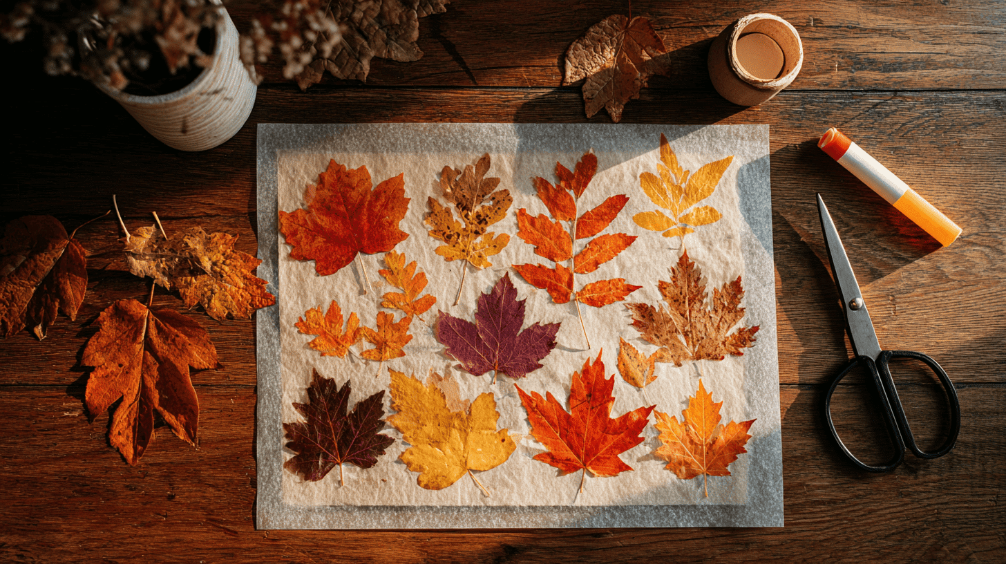 Autumn Leaf Collage Placemat Craft For Kids