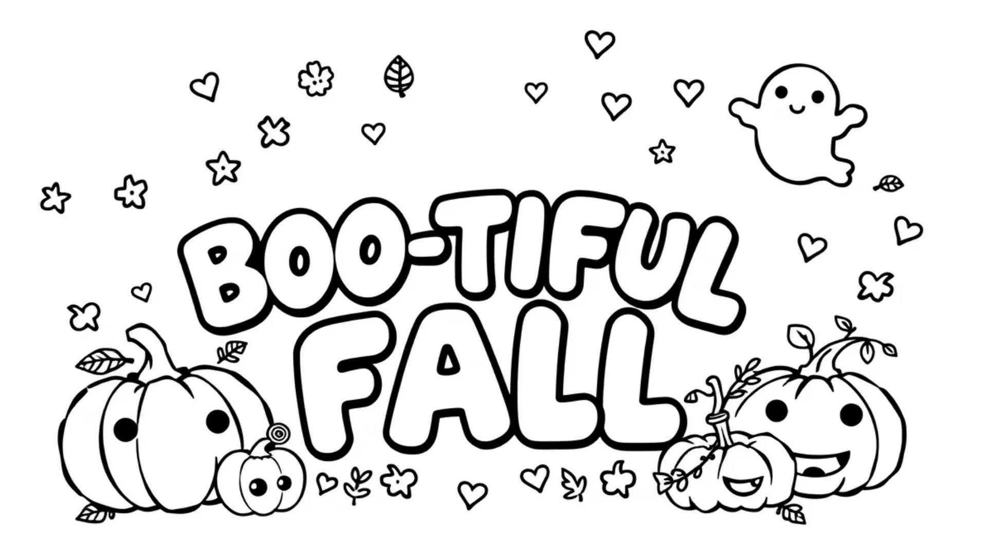 Boo tiful Fall quote coloring design
