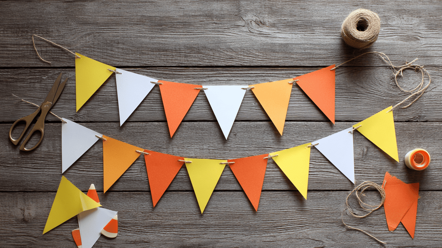 Candy Corn Garland Thanksgiving Decoration
