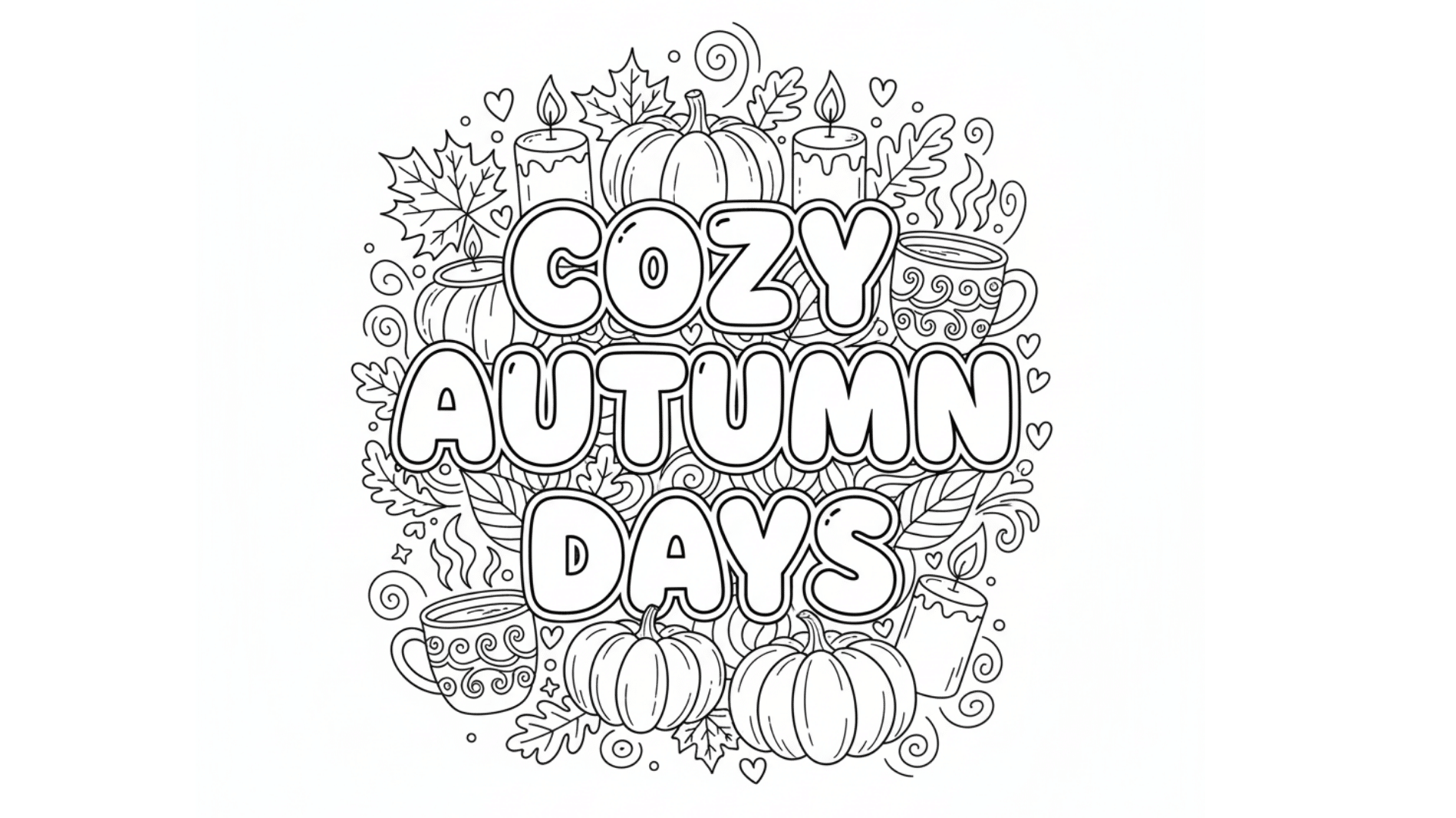 Cozy Autumn Days quote design