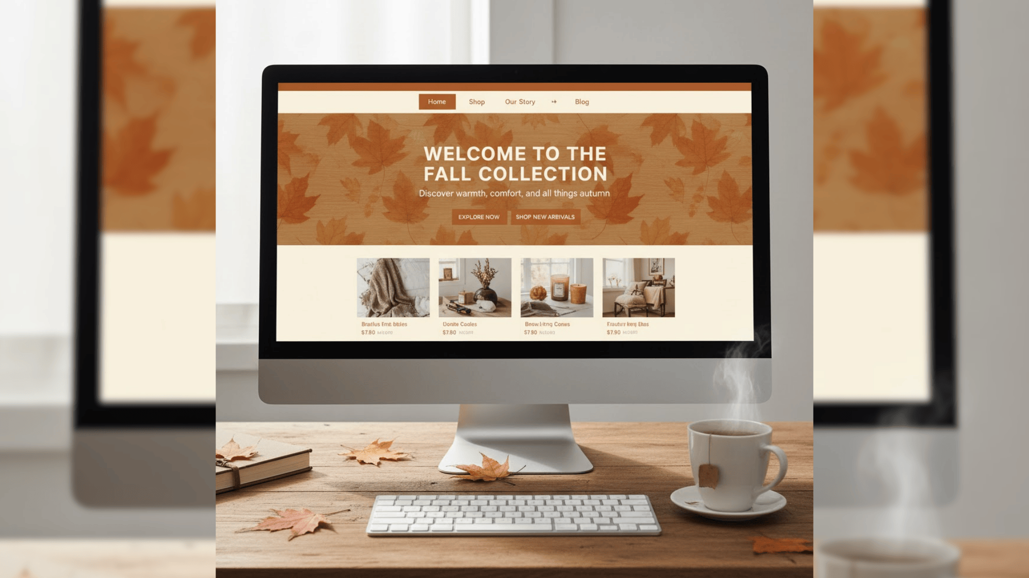 Cozy Autumn Website Design Inspired by Fall Color Palette