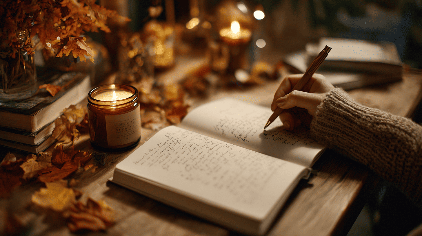 Cozy Fall Journaling Session Indoors