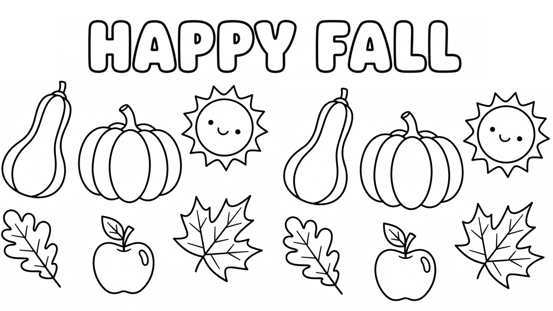 Easy Happy Fall doodle for toddlers