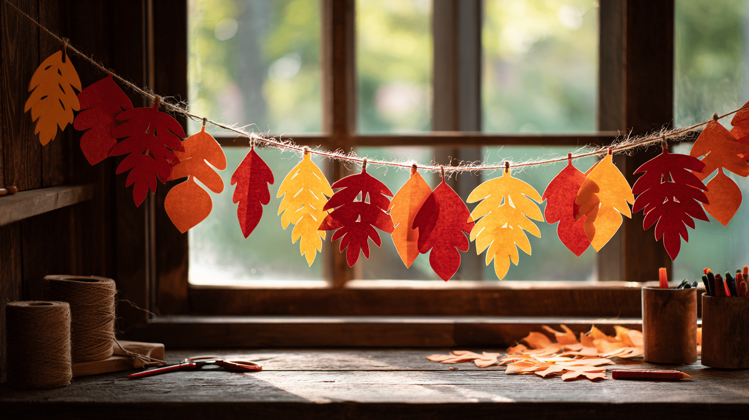 Fall Leaf Garland Autumn Decoration Craft