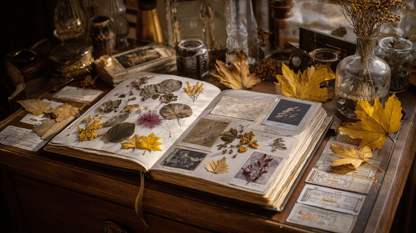 Fall Scrapbook Crafting With Seasonal Items