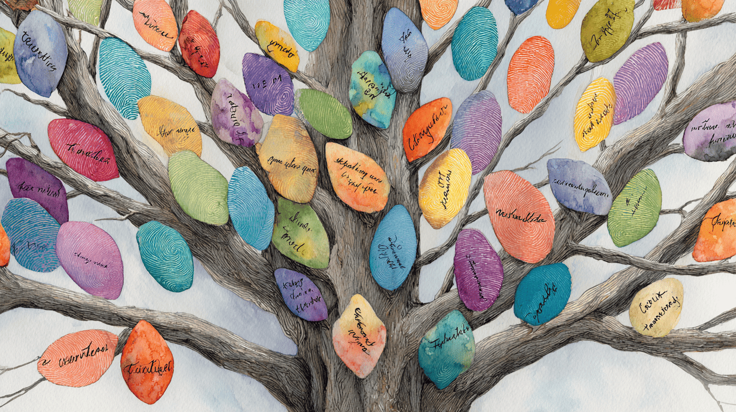 Fingerprint Gratitude Tree Thanksgiving Craft