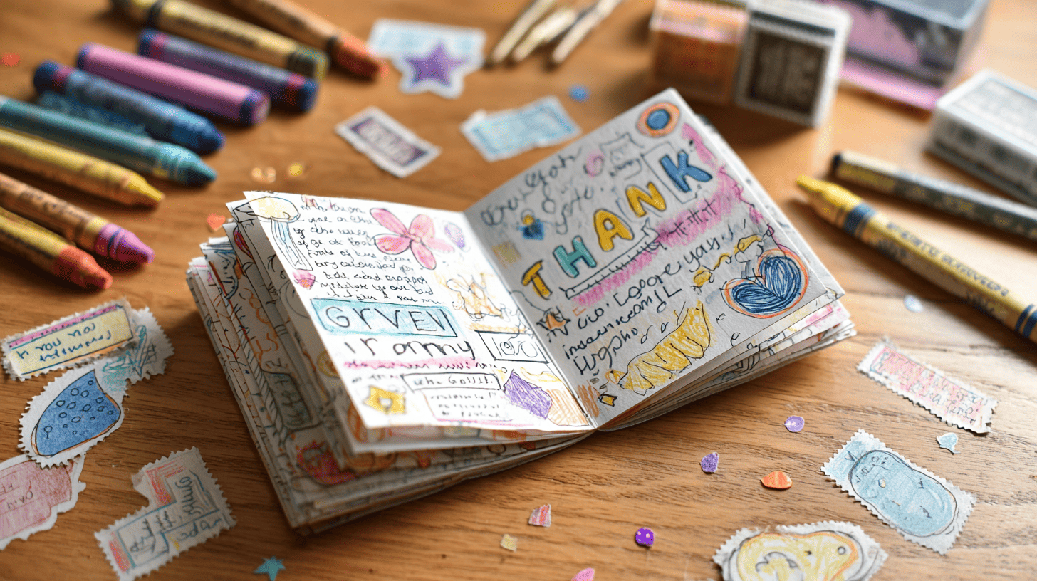 Fold Out Gratitude Zine Book Thanksgiving Craft