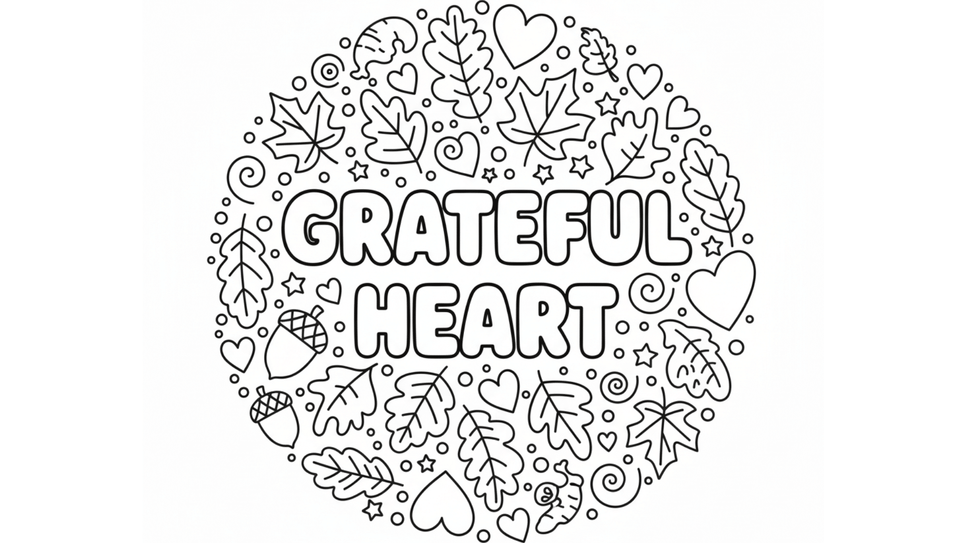 Grateful Heart hand lettered page