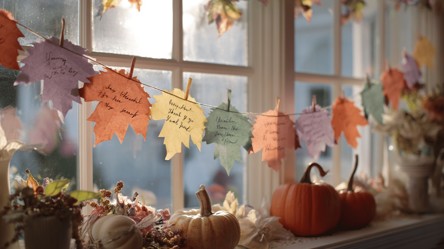 I’m Thankful For Leaf Garland Thanksgiving Craft
