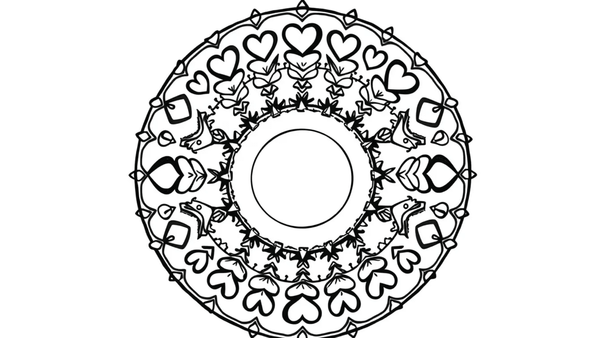 Knitted pattern mandala