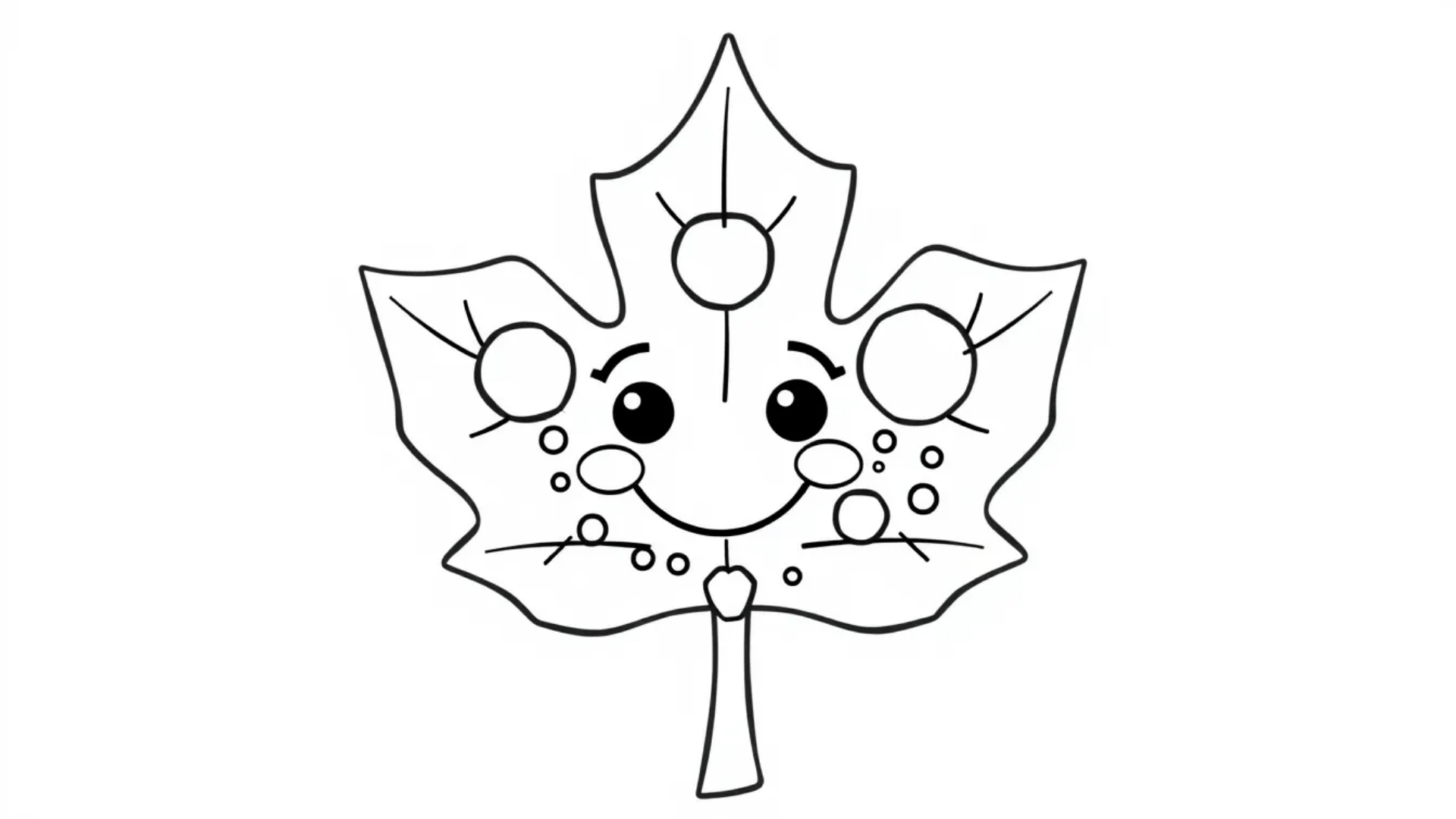 Maple leaf Mandala coloring page