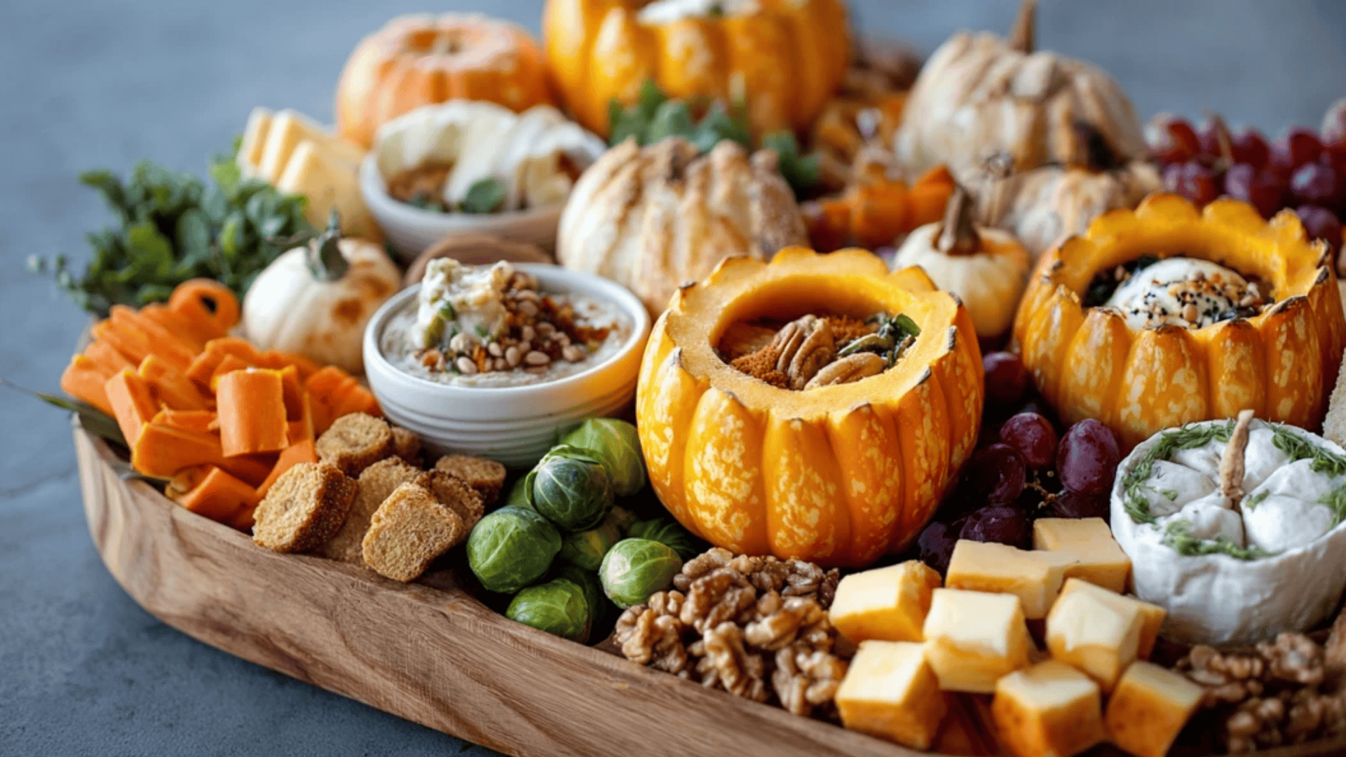 Mini Pumpkin Dip Cups Board