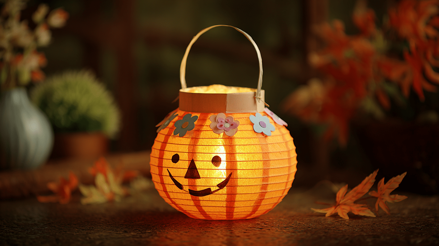 Pumpkin Paper Lanterns Thanksgiving Craft