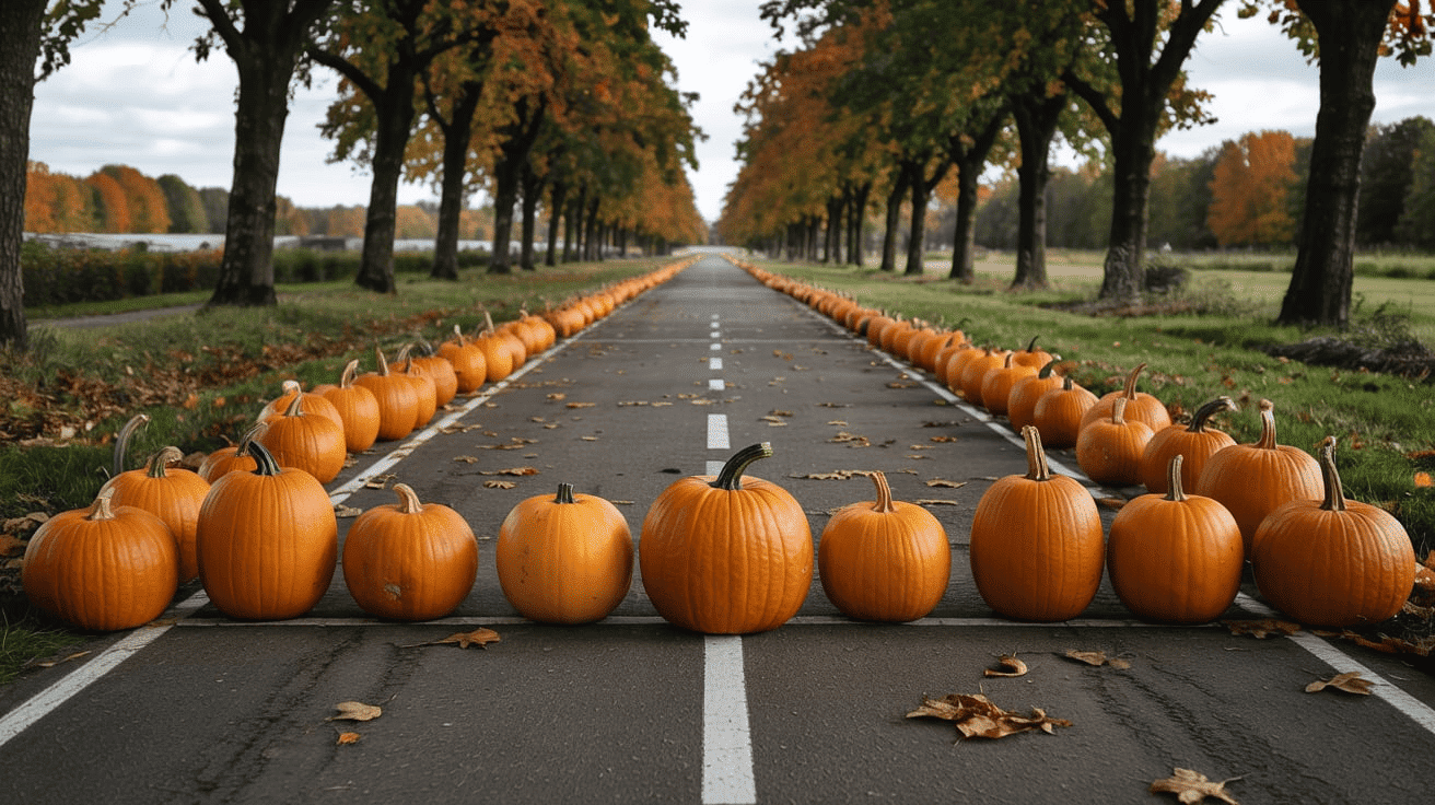 Pumpkin Roll Race Track With Finish Line (1)