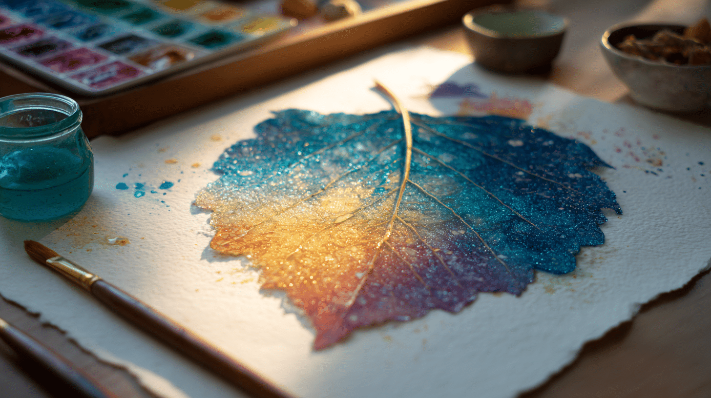 Salt Painting Fall Leaves Kids Thanksgiving Art