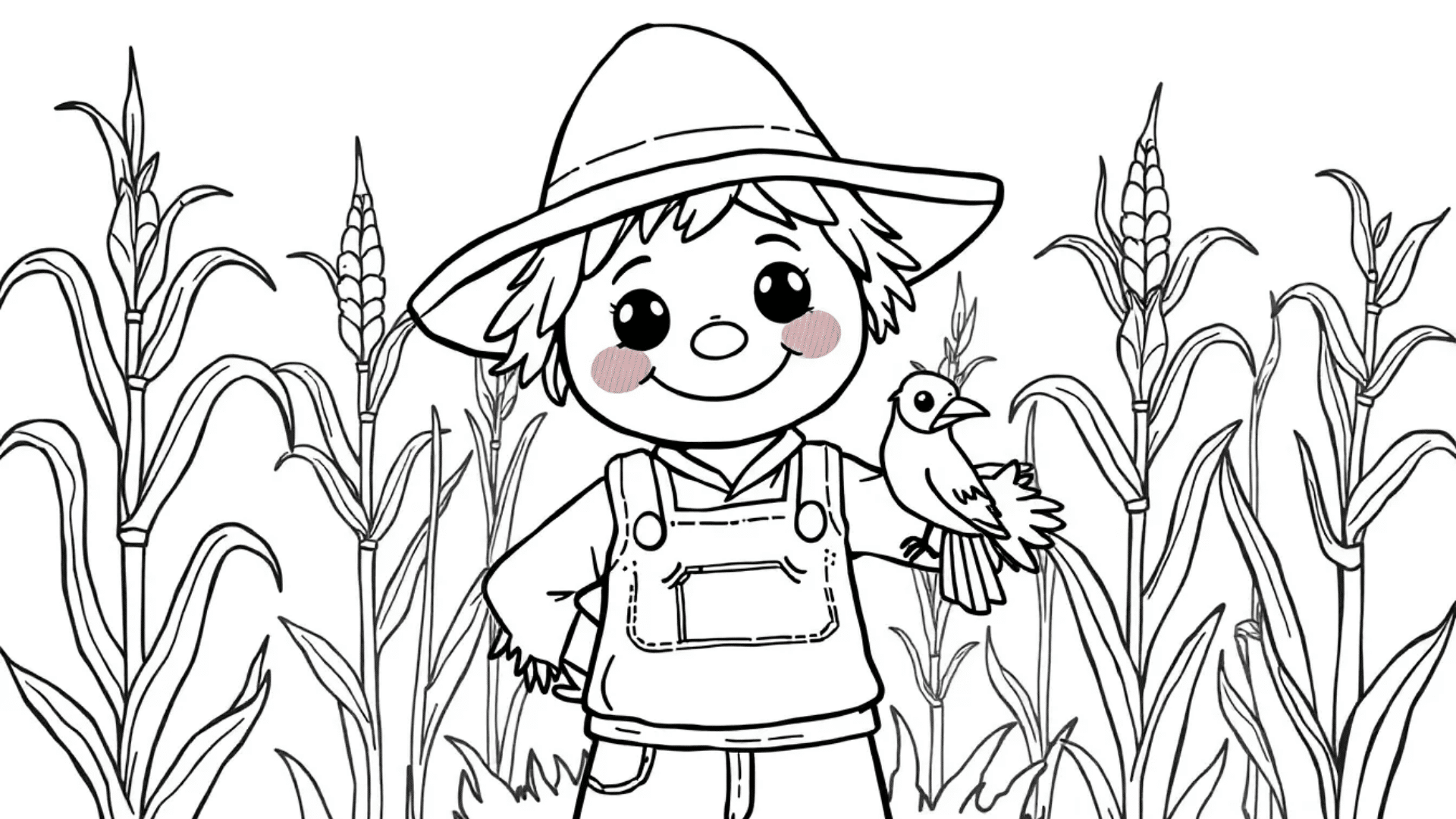 Scarecrow in a Golden Cornfield