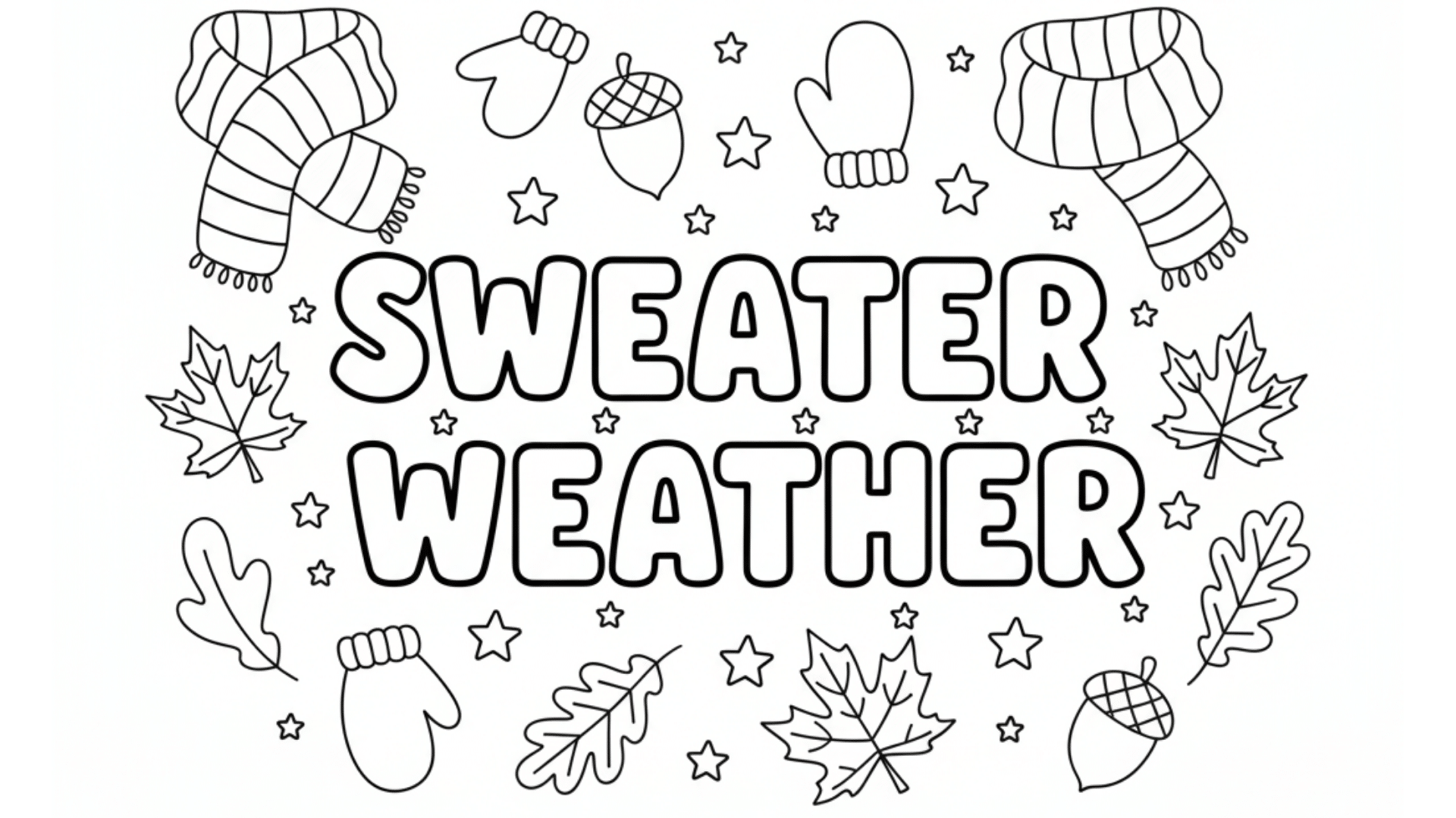 Sweater Weather hand lettered page