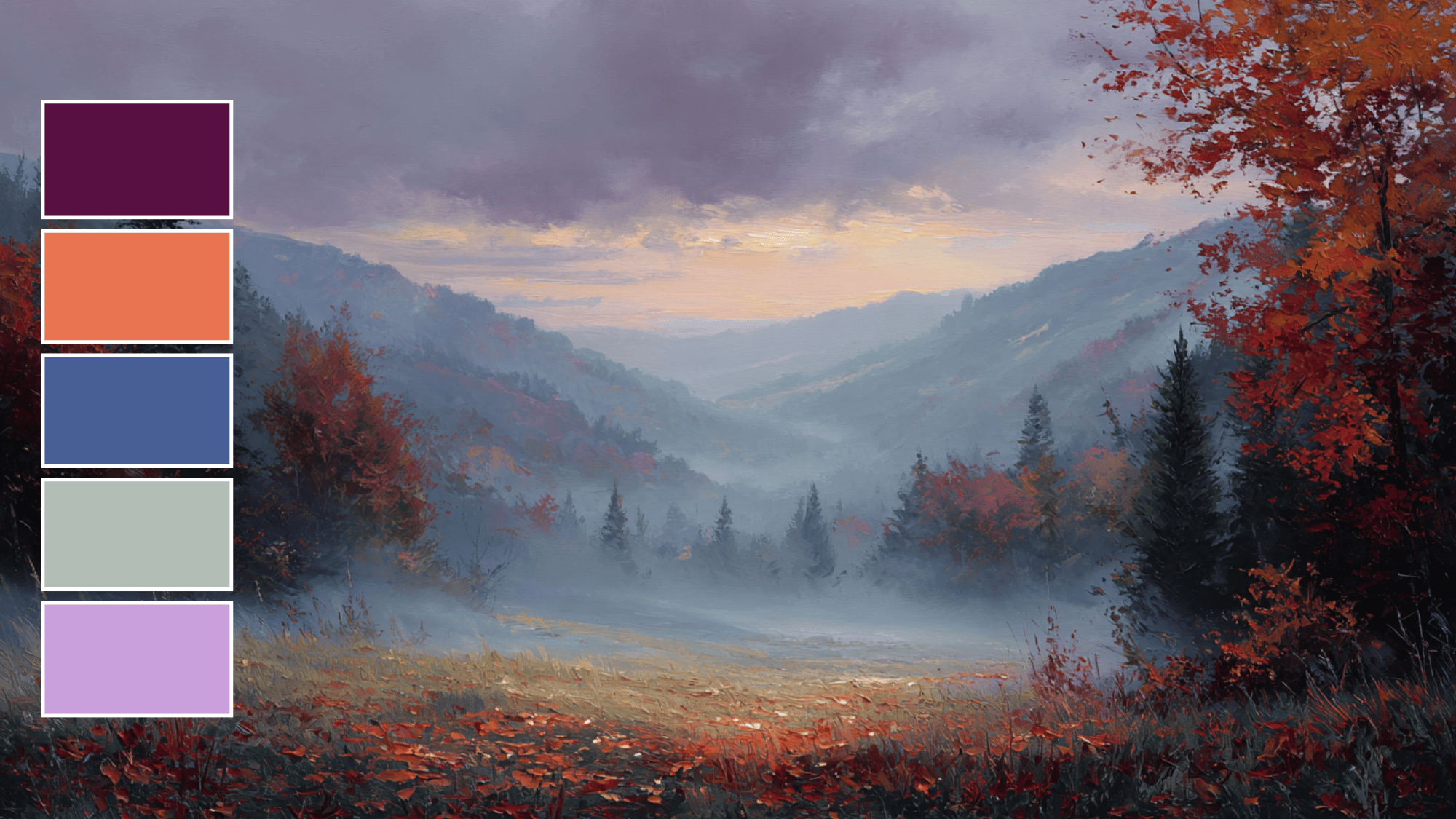 Twilight Ember Fall Color Palatte