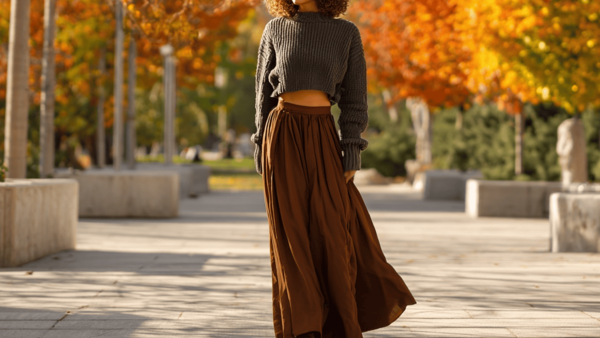 maxi skirt and sweater