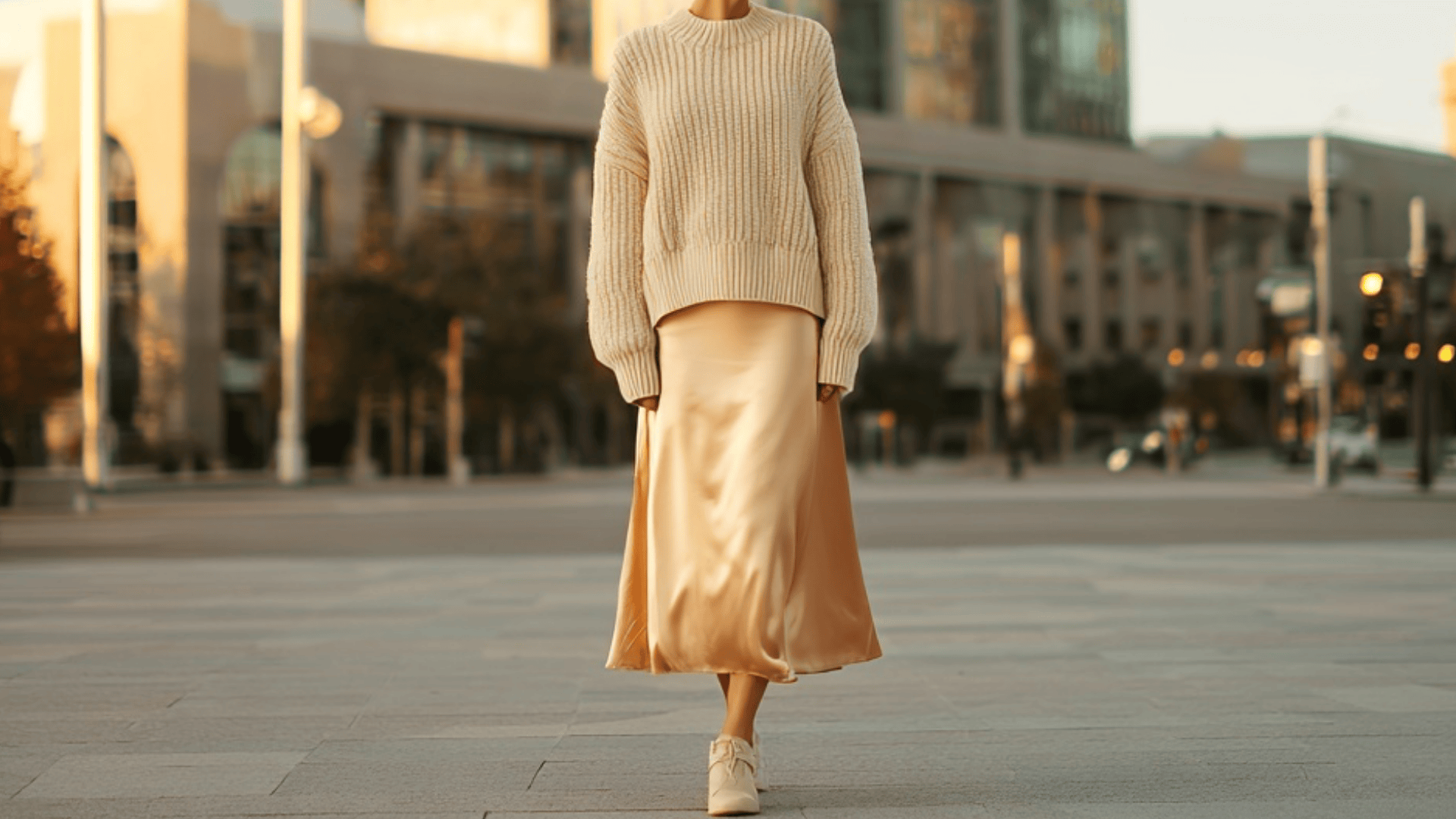 oversized sweatre with skirt