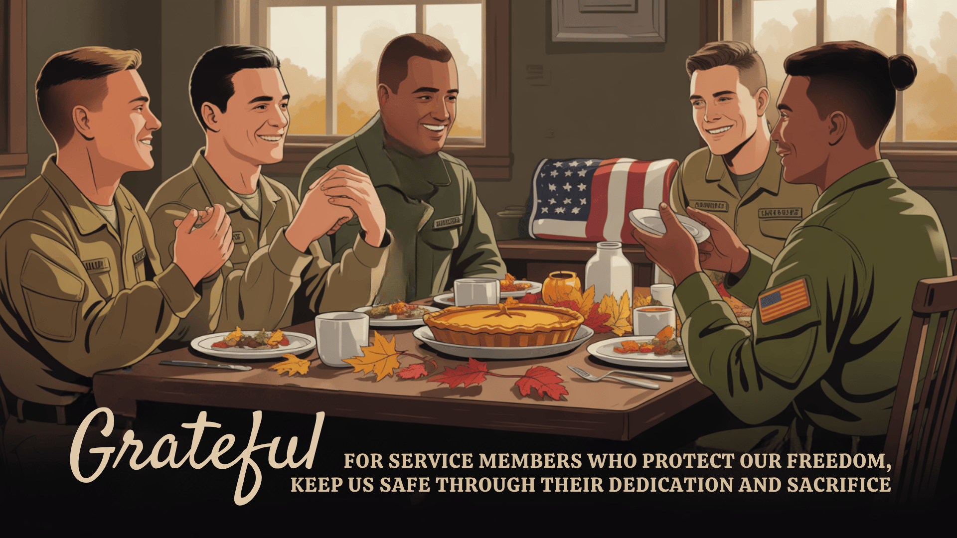 Thanksgiving message for service members
