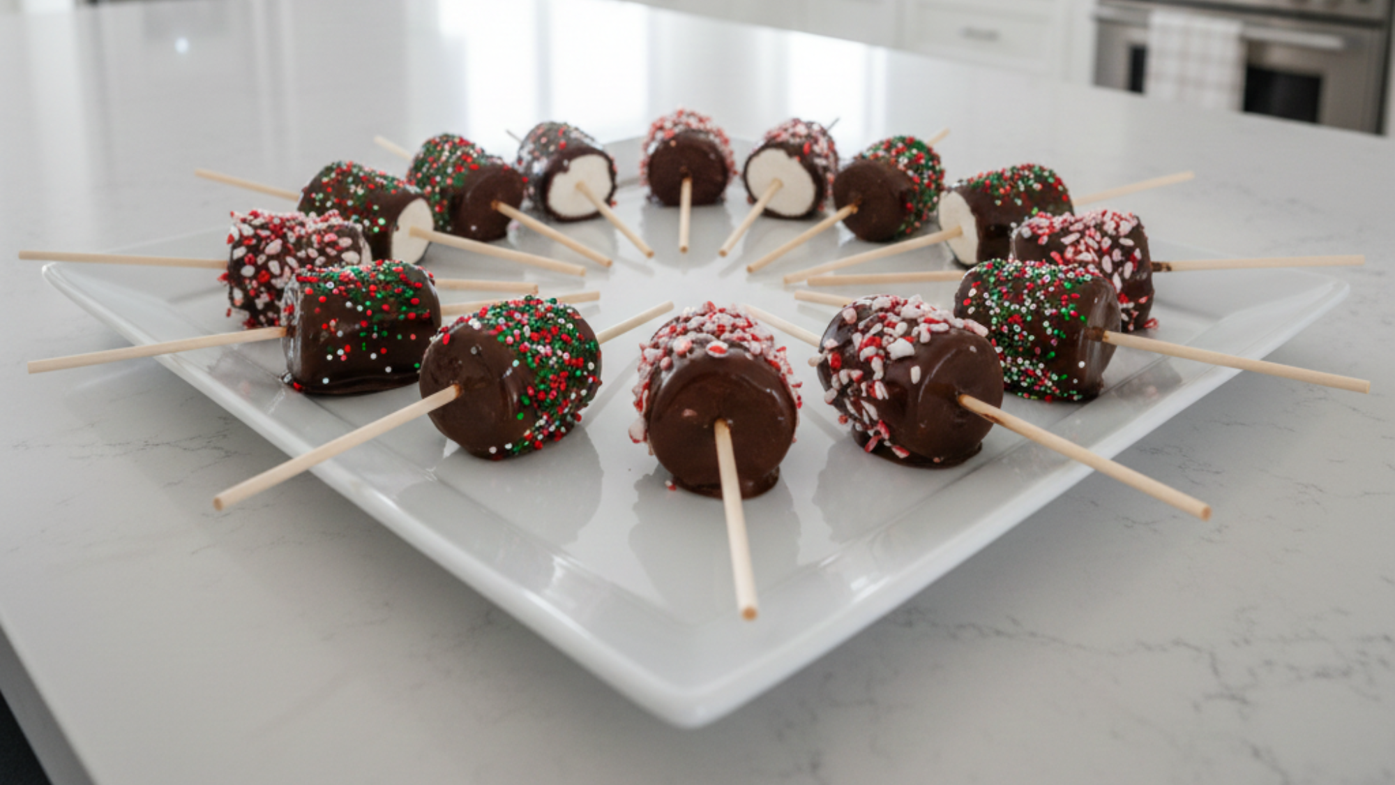 Hot Cocoa Marshmallow Pops