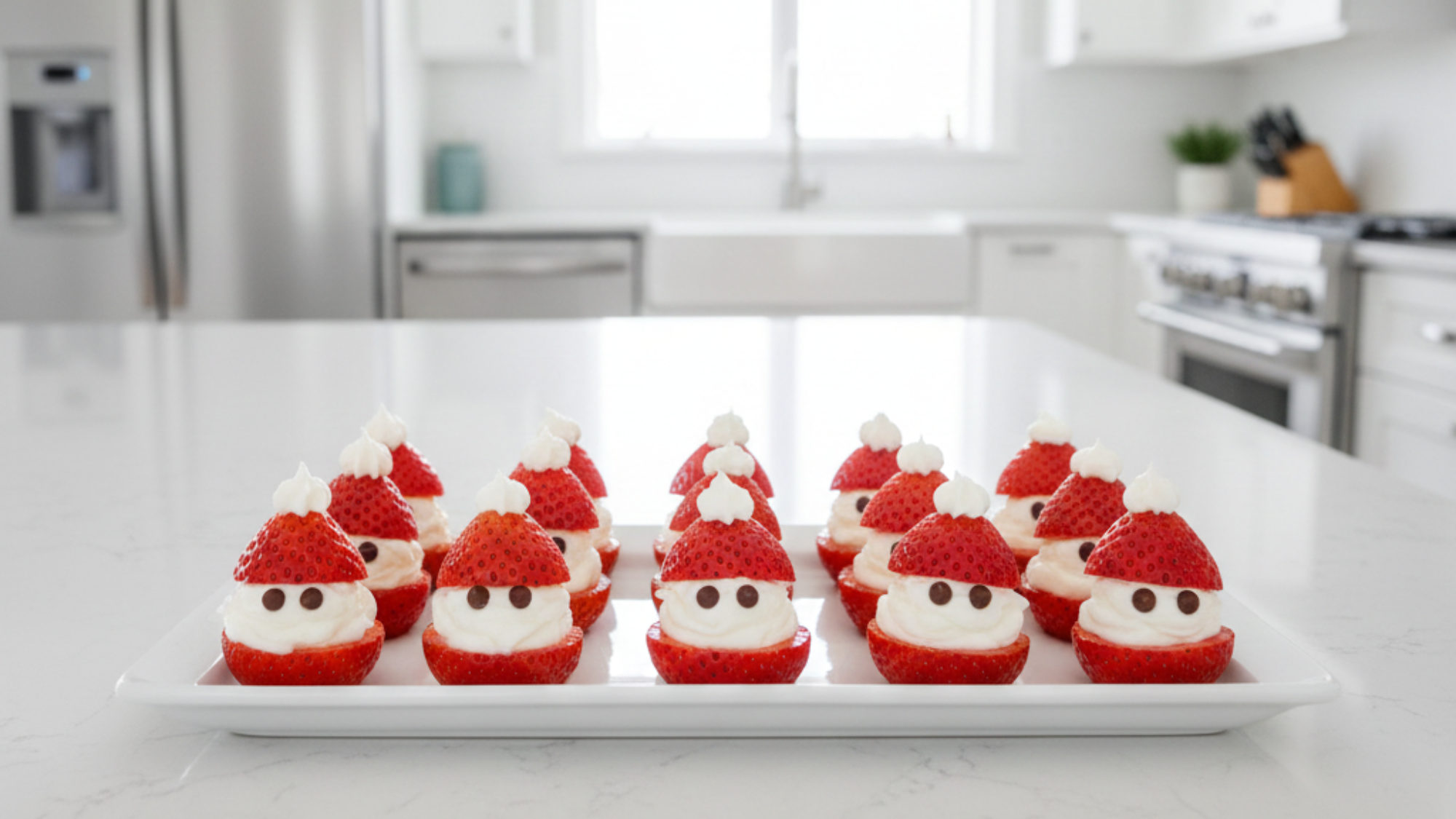 No-Bake Strawberry Santas