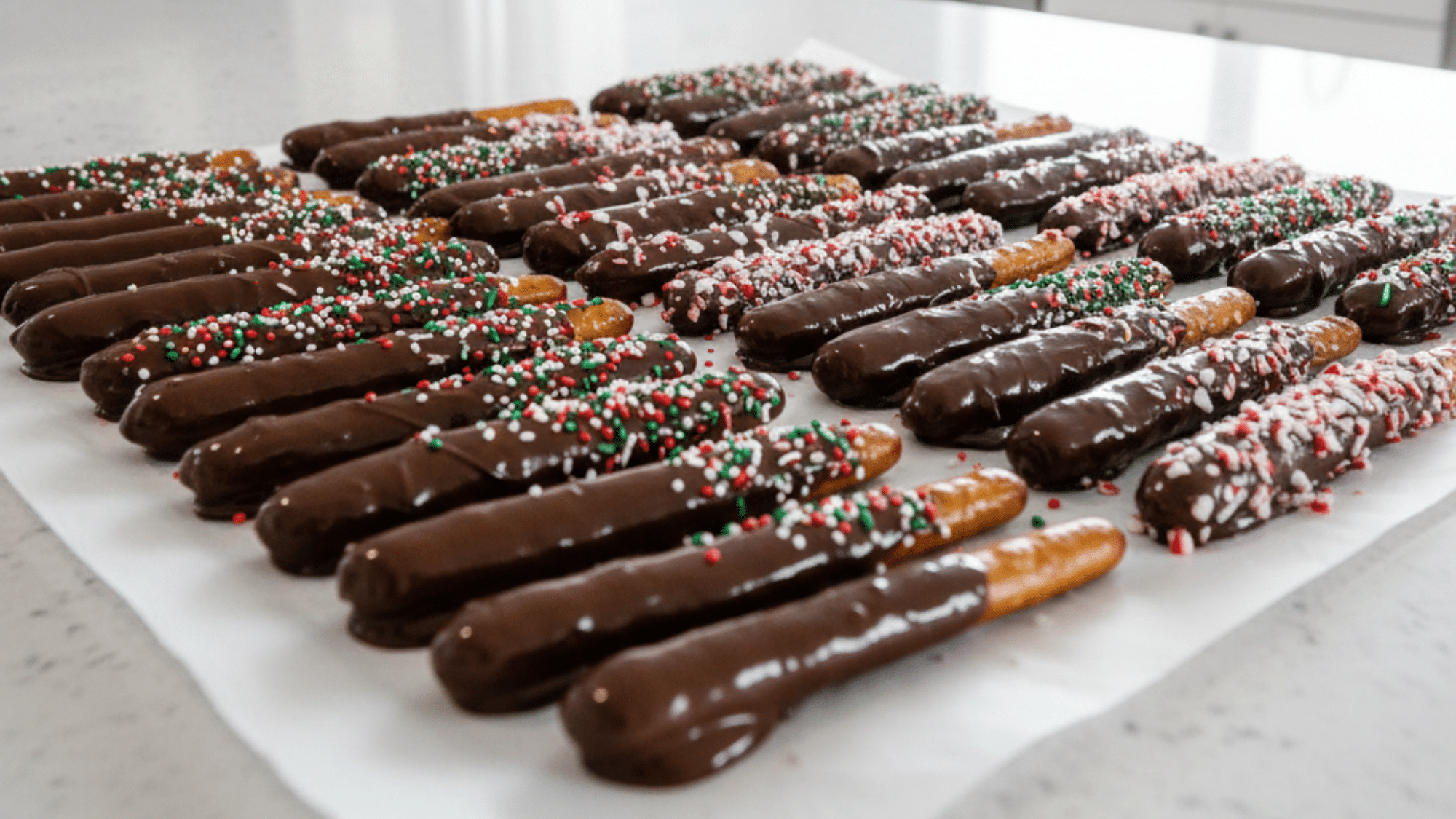 Chocolate-Dipped Pretzel Rods