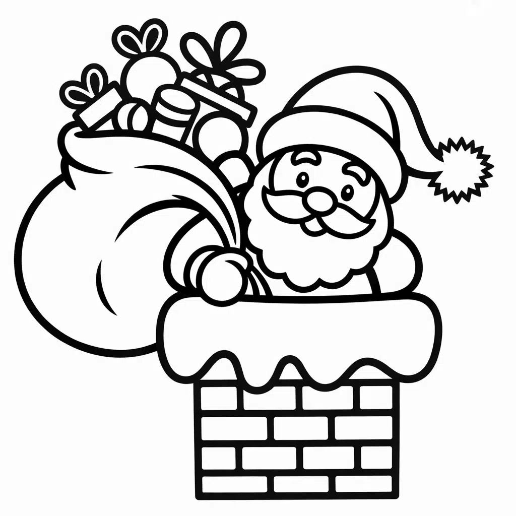 Santa Claus Delivering Presents